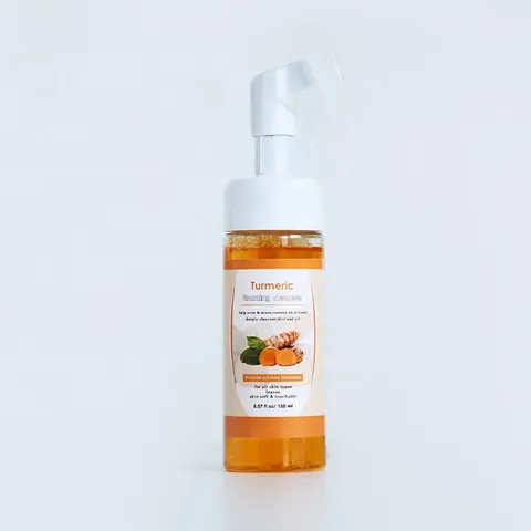Skin Care Cleaning Pores Foam Turmeric Facial Clean Whitening Mousse Vitamin C Facial Cleanser