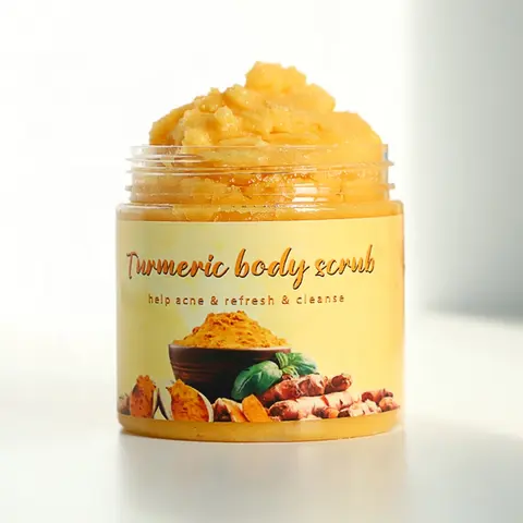 Turmeric-Scrub-Private-Label-Skin-Brightening-Smooth.jpg_480x480.webp Turmeric Scrub Skin Brightening Smooth Organic Tumeric Body Exfoliating Turmeric Scrub natural skincare - Image 1