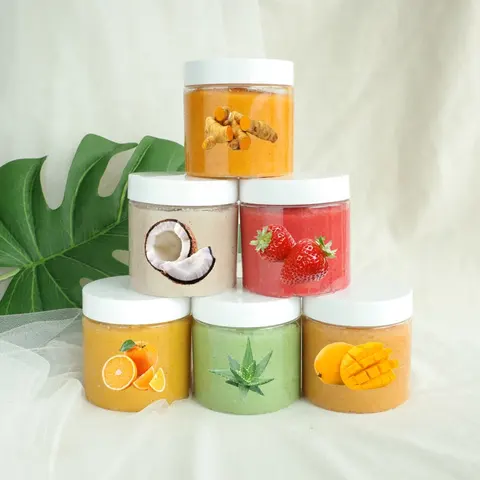 Wholesale-Exfoliating-Moisturizing-Aloe-Vera-Coconut-Turmeric.jpg_480x480.webp Wholesale Exfoliating Moisturizing Aloe Vera Coconut Turmeric Mango Strawberry Whitening Body Scrub - Image 1
