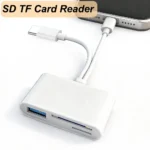 5-in-1 USB 3.0 Type-C SD TF CF Card Reader for iPhone 14 15 16 iPad MacBook Android Huawei Laptop OTG Adapter No APP Requires