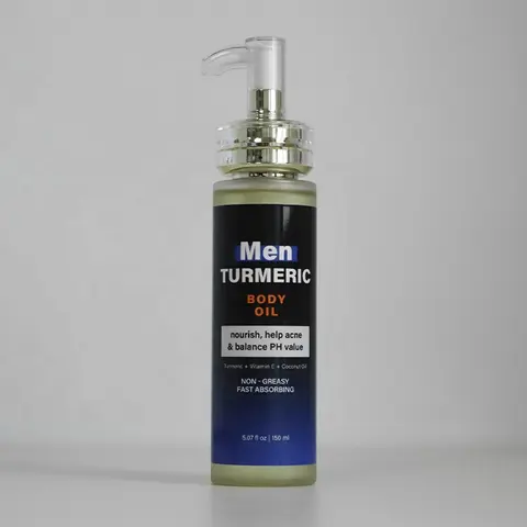 men skincare turmeric lemon body oil for massage brightening skin anti ance moisturizing and organic oil for men care