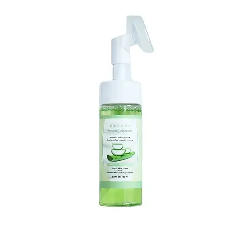 natural aloe Vera Facial Foam deeply cleaning oil remover Whitening cleaning foam cosmetics beauty face cleanser