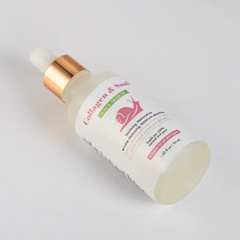 organic nourishing Korean Collagen Snail Glowing Skin Elasticity Moisturizing Lightweight Face Snail Serum