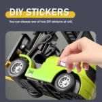 1:64 Bluetooth Remote Control Crane And Forklift two-in-one Desktop Mini Alloy Toy Car With Trailer Christmas Gift In Color Box - Image 5